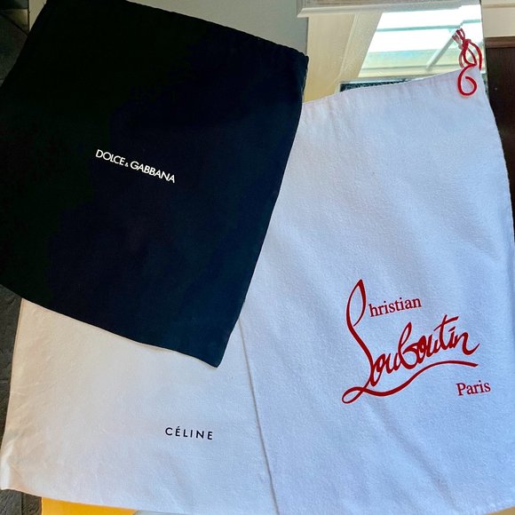 Dolce & Gabbana, Christian Louboutin, Celine Handbags - Dolce & Gabbana, Christian Louboutin and Celine Dust Bags